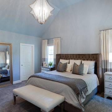 Master Bedroom in Blues and taupes