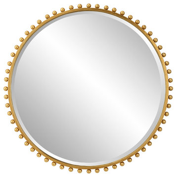 Uttermost UT-9777 Mirror from the Taza collection, Gold Leaf
