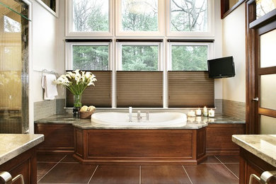Drop-in bathtub - traditional drop-in bathtub idea in New York