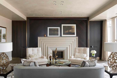 Living room - contemporary living room idea in Austin