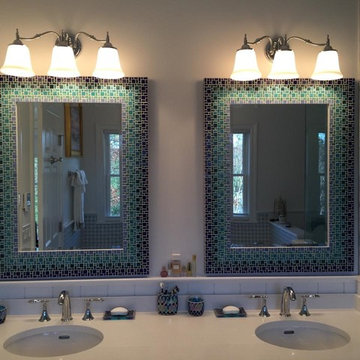 Custom Matching Master Bath Mosaic Mirror Set