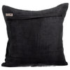 Black Pillow Covers Suede 20"x20" Sofa Pillow Covers, Black Love Tune