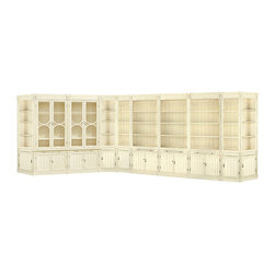 Athens French White Grand Display Bookcase - Bookcases