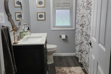 Example of a minimalist bathroom design in Detroit