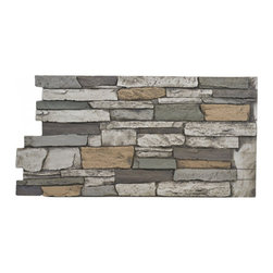 143-BRECKENRIDGE DEEP WIDE STACKED DESIGN WALL PANEL - 24"H - Wall Panels