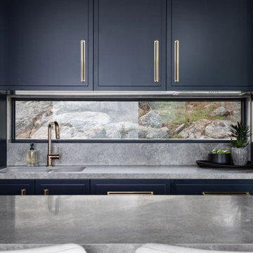 Modern Black Painted Kitchen Cabinets