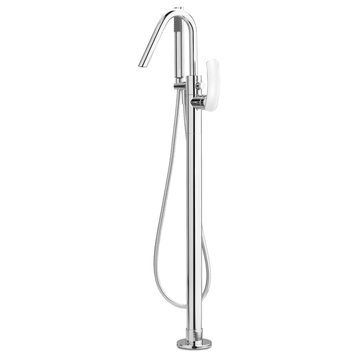 Flo Floor Mounted Tub Filler With Hand Spray