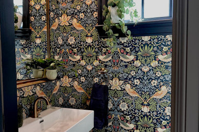 Inspiration for a victorian powder room remodel in Boston