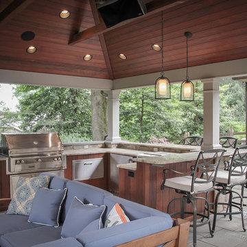 Upscale Backyard Poolside Luxury Pavilion in Rydal PA