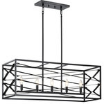 Kichler Lighting - Kichler Lighting 52140BK Sevan - Five Light Linear Chandelier - Sevan takes the framework found in today's linearSevan Five Light Lin Black *UL Approved: YES Energy Star Qualified: YES ADA Certified: n/a  *Number of Lights: Lamp: 5-*Wattage:60w B bulb(s) *Bulb Included:No *Bulb Type:B *Finish Type:Black