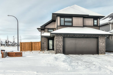 Example of a trendy home design design in Calgary