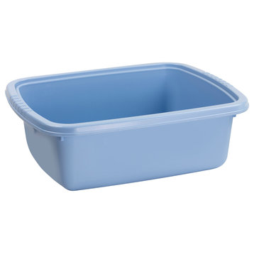Plastic Dish Pan Basin, Light Blue