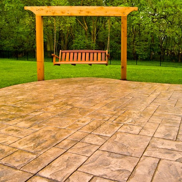 Sharp - Cedar deck and stamped concrete patio in KC.