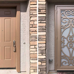 Before & After - Iron Security Door by First Impression Ironworks - Home Safety And Security