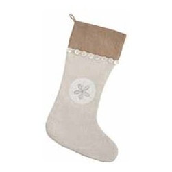 Seaside Stocking - Sand Dollar - New - Christmas Stockings And Holders