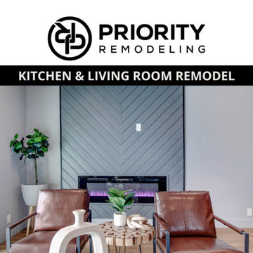 Modern Kitchen & Living Room Remodel by Priority Remodeling in Sherman Oaks, CA