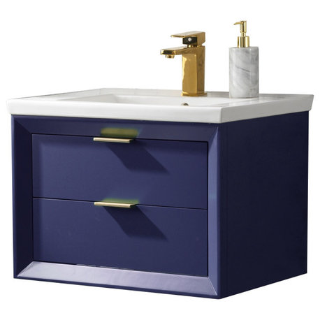 Danbury 24" Single Bathroom Vanity Set, Blue