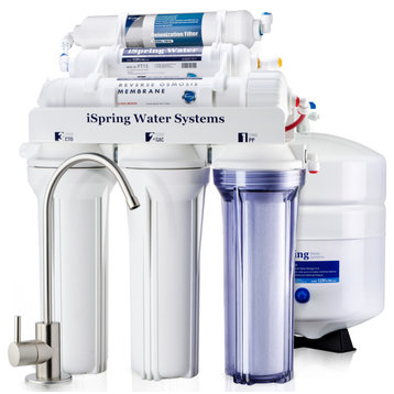 iSpring 75GPD 6-Stage Reverse Osmosis RO De-Ionization Water Filter