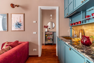 Immagine di una cucina stile shabby