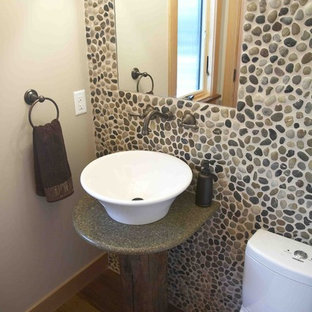 River Rock Wall Houzz