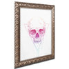Balazs Solti 'Skull In Triangle' Ornate Framed Art, 11x14