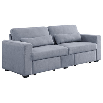 Rogyne Storage Sofa, Gray Linen