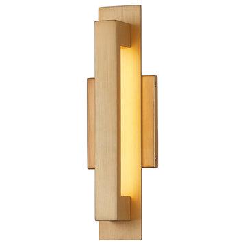 Justice Design Catalina 1 Light LED Outdoor Wall Sconce, Gold