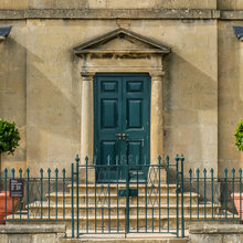 blue doors