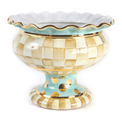 Parchment Check Stoutly Vase | MacKenzie-Childs - Vases