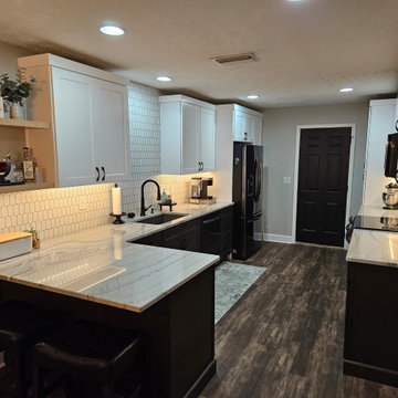 Beautiful Kitchen Remodel Done in New Two-Tone Color Cabinets