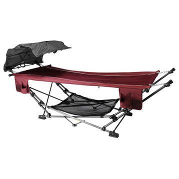 Zenithen Limited (#OC582S-BD) Portable Folding Hammock with a Retractable Canopy