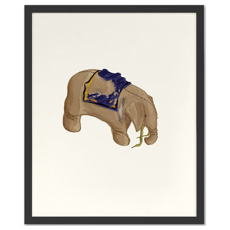 Elephant Fine Art Print, Black, 22"x18"