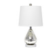 Elegant Designs Chrome Ripple Table Lamp with White Shade