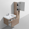 Happy Wall Mounted Vanity With Reinforced Acrylic Sink, White Oak, 32"