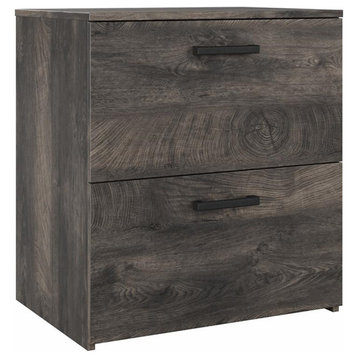 City Park 2 Drawer Lateral File Cabinet in Dark Gray Hickory - Engineered Wood