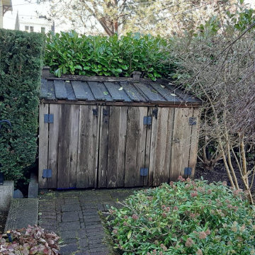 Before picture of garbage bin enclosure
