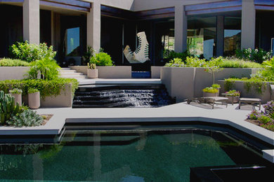 Example of a trendy home design design in Phoenix
