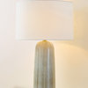 Kel 26" High Aged Brass/ Ceramic Reactive Ash Table Lamp