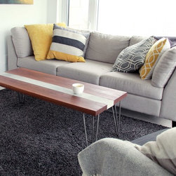 Walnut and Concrete Coffee Table - Coffee Tables