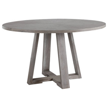 Uttermost 24952 Gidran 52" Round Casual Contemporary Solid Wood - Soft Gray Oak