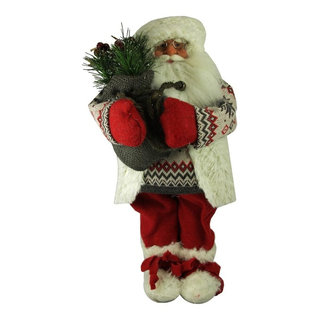 Northlight Set of 2 Plush Santa Claus Christmas Picks 18