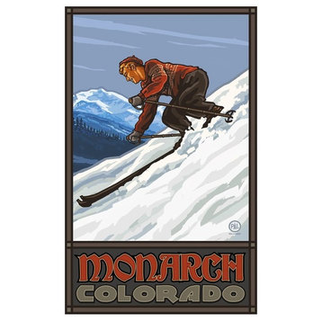 Paul A. Lanquist Monarch Colorado Downhill Skier Man Art Print, 12"x18"
