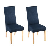 Versailles Upholstered Dining Chairs, Blue, Set of 2