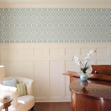 Trellis Allover Stenciled Piano Room