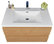 MOB 36" Wall Mounted Vanity With Reinforced Acrylic Sink, New England Oak