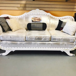 Lola Gold Croc Sofa - Products
