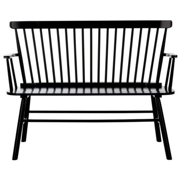 Laura Spindle Back Bench/Settee, Black