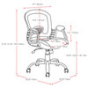 Workspace Office Chair, Black Leatherette and Gray Mesh