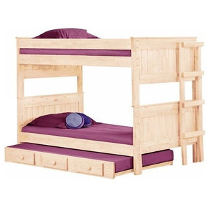 Allentown Twin Over Bunk Bed With, Allentown Twin Over Twin Wood Bunk Bed White