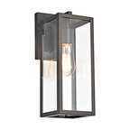 CHLOE Lighting Richard Transitional 1-Light Rubbed Bronze Outdoor Wall Sconce